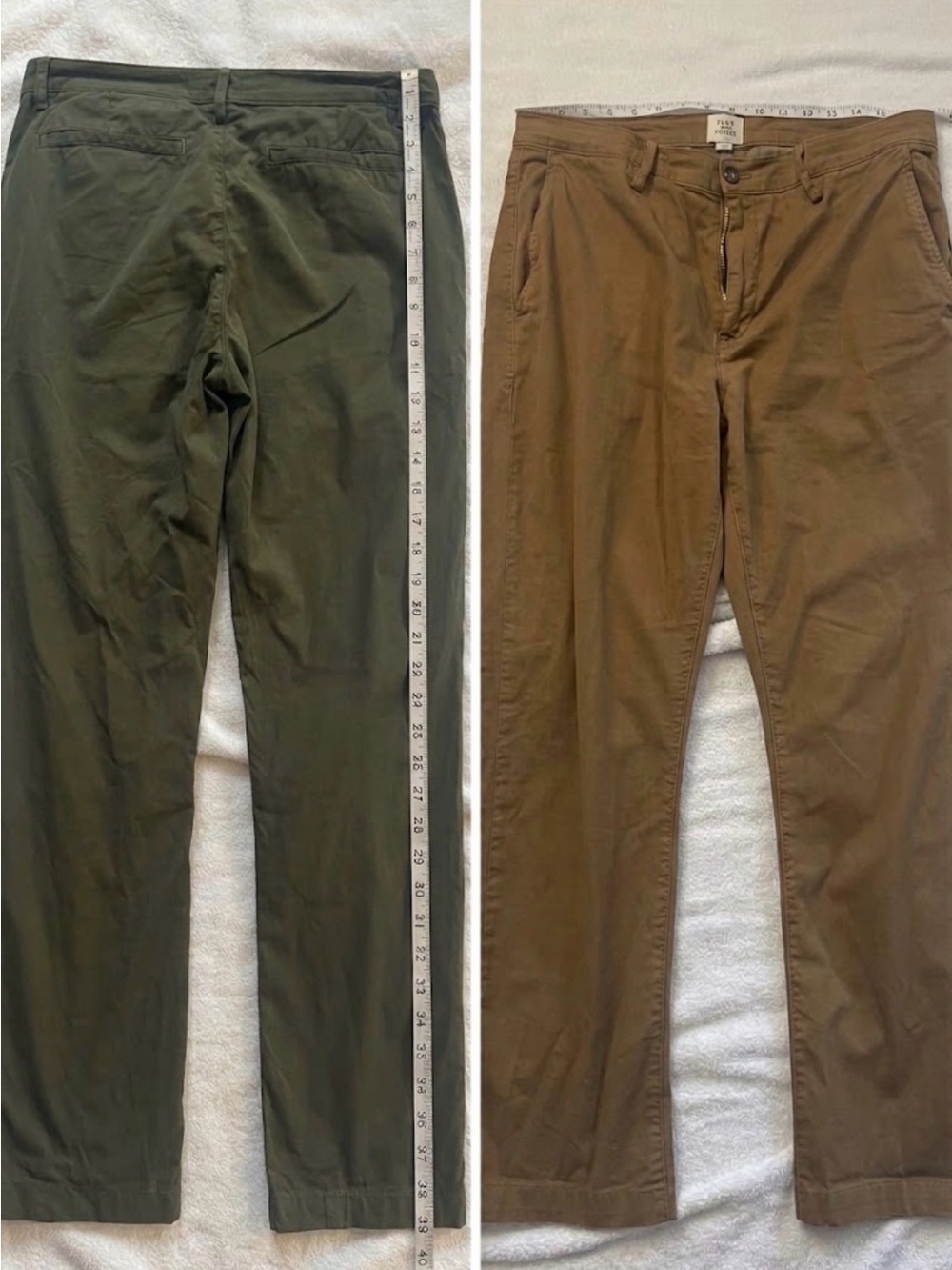 Made in America Flint and Tinder Chino Bundle Green and British Khaki 33 Waist